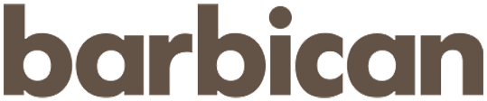 The logo of Em Prov's client, Barbican